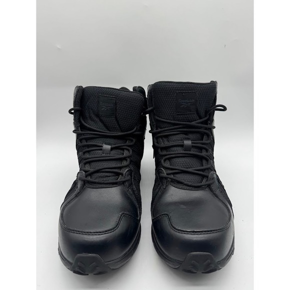 Reebok Men Black Tactical Waterproof Side Zip Duty Boots Size 13 RB8805 Military main image 3